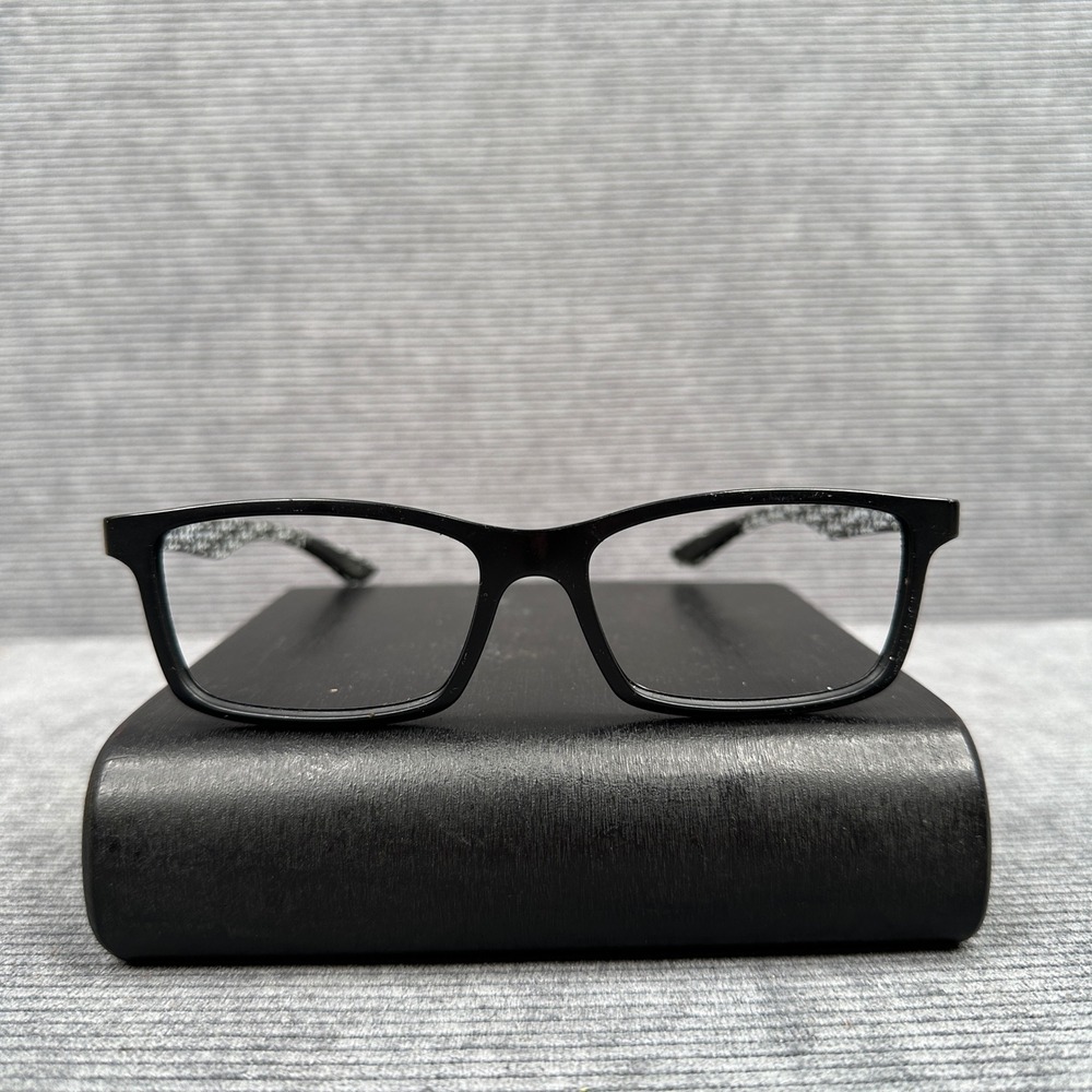 Ray-Ban RB 8901 5263 Matte Black Carbon Fiber Rectangular Y2K Eyeglasses 55-17